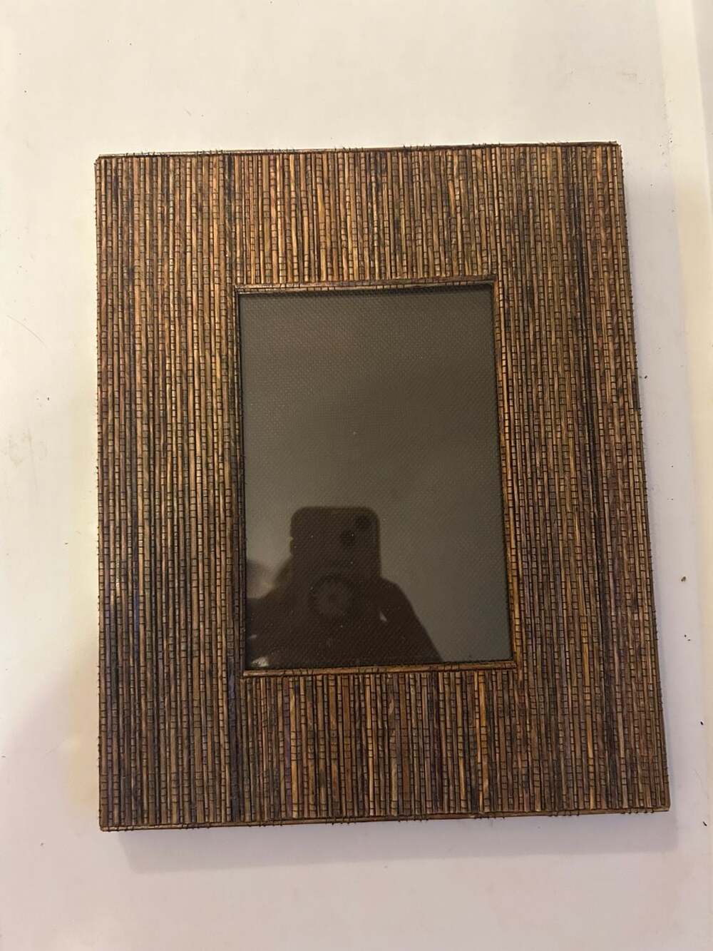 Vintage Rattan-Style Photo Frame to hold 5x7” Picture